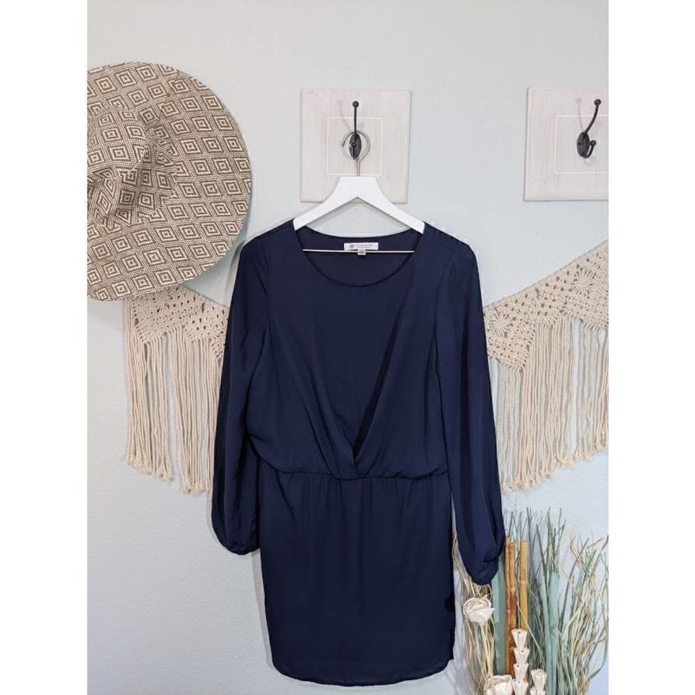 Versona Navy Blue Dress Long Sleeve